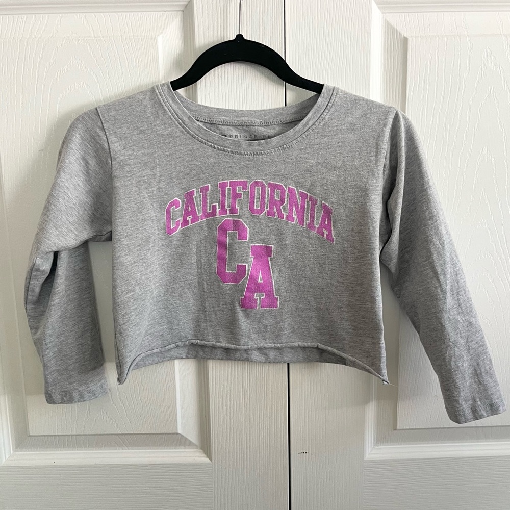 5 for $25! Prince Peter Collection Gray and Pink California Long Sleeve Tee